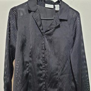 Black pinstripe woman's blouse